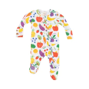2 Way Zipper Footie - Eat the Rainbow