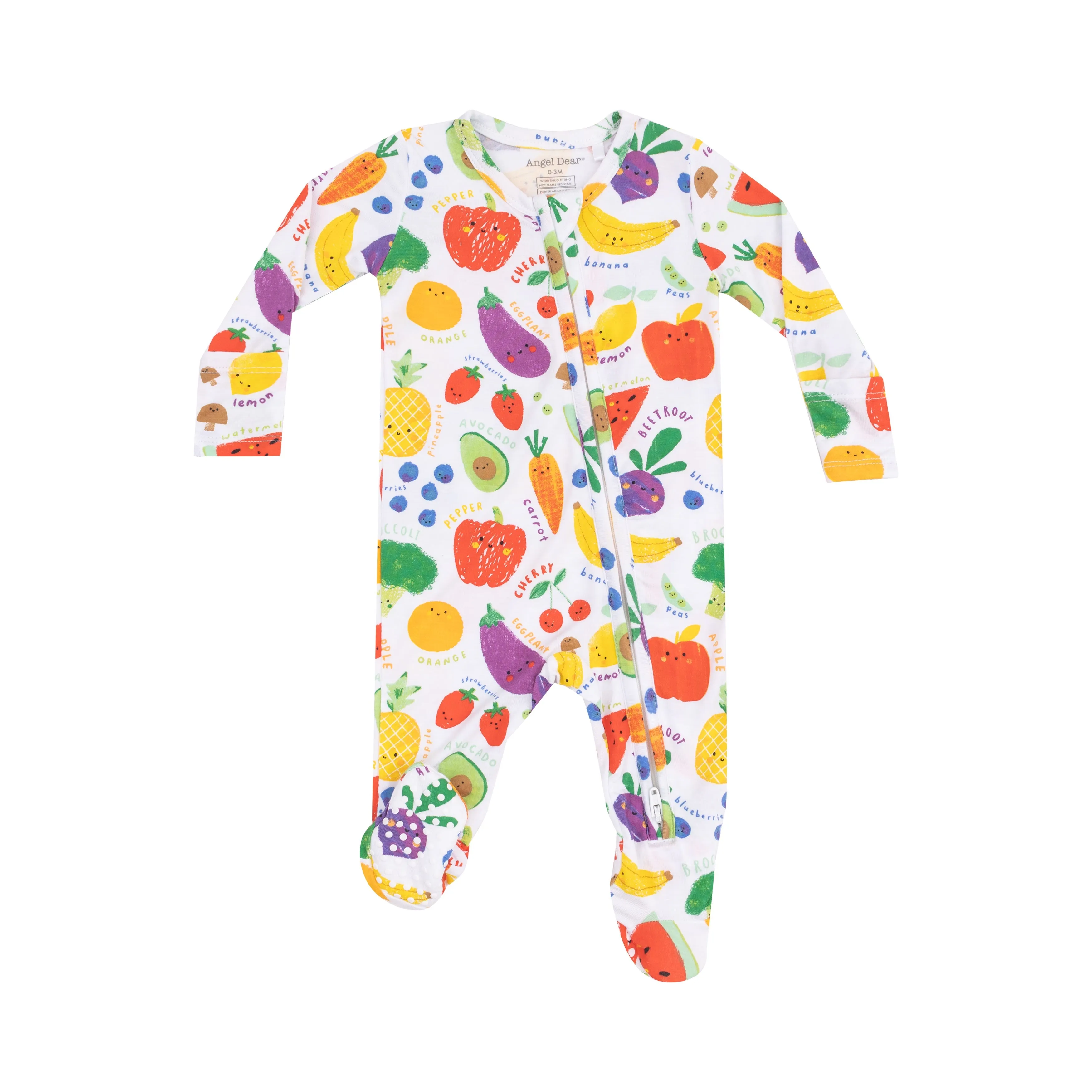 2 Way Zipper Footie - Eat the Rainbow