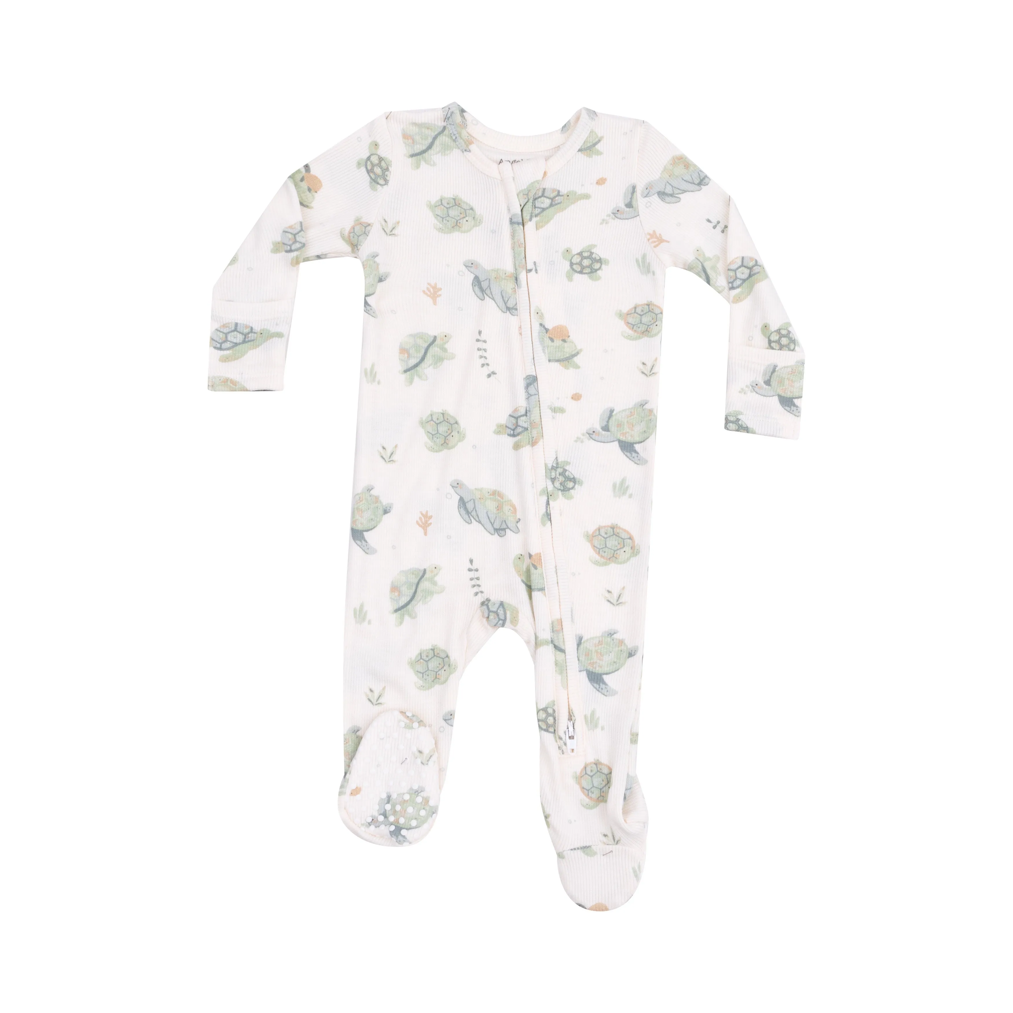 2 Way Zipper Footie - Sea Turtles