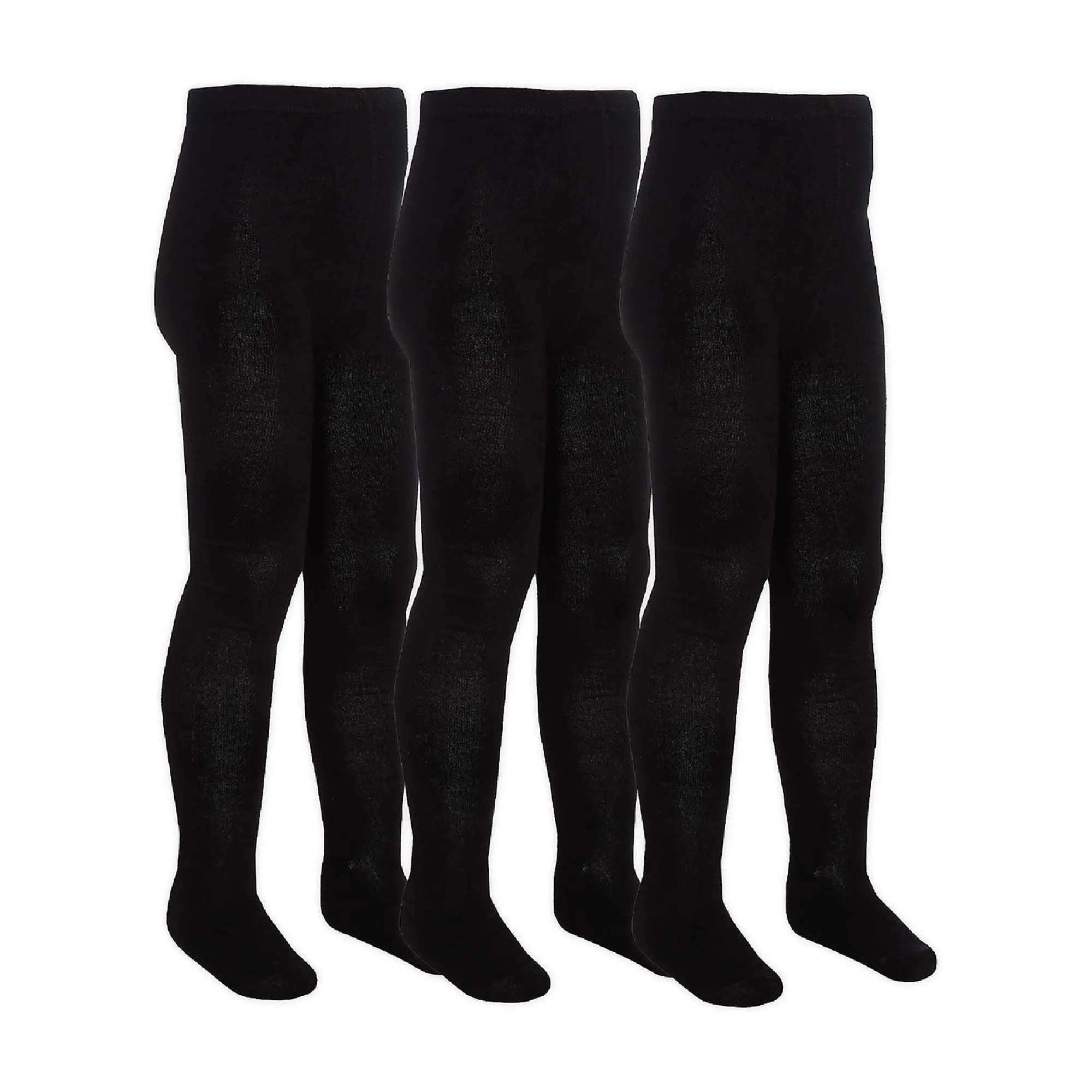 3 Pack Girls Soft Plain Bamboo School Tights (5 Sizes)