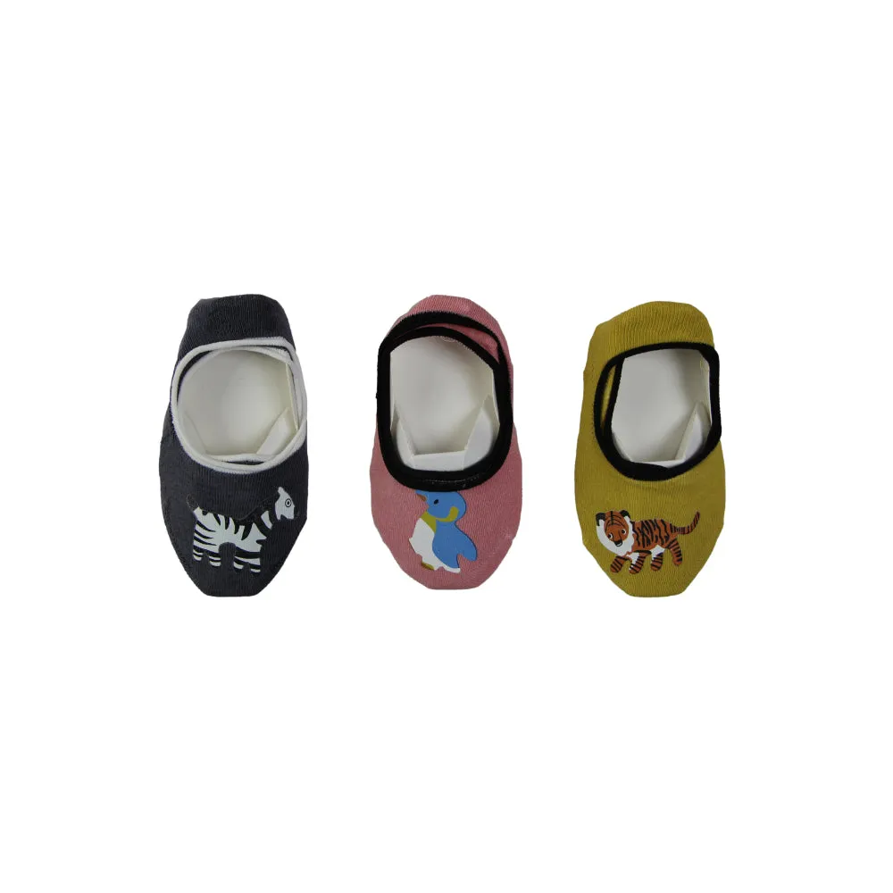 3 Pairs X Baby Kids Toddler Footlets Animals Boys Girls Cotton Anti Slip Socks