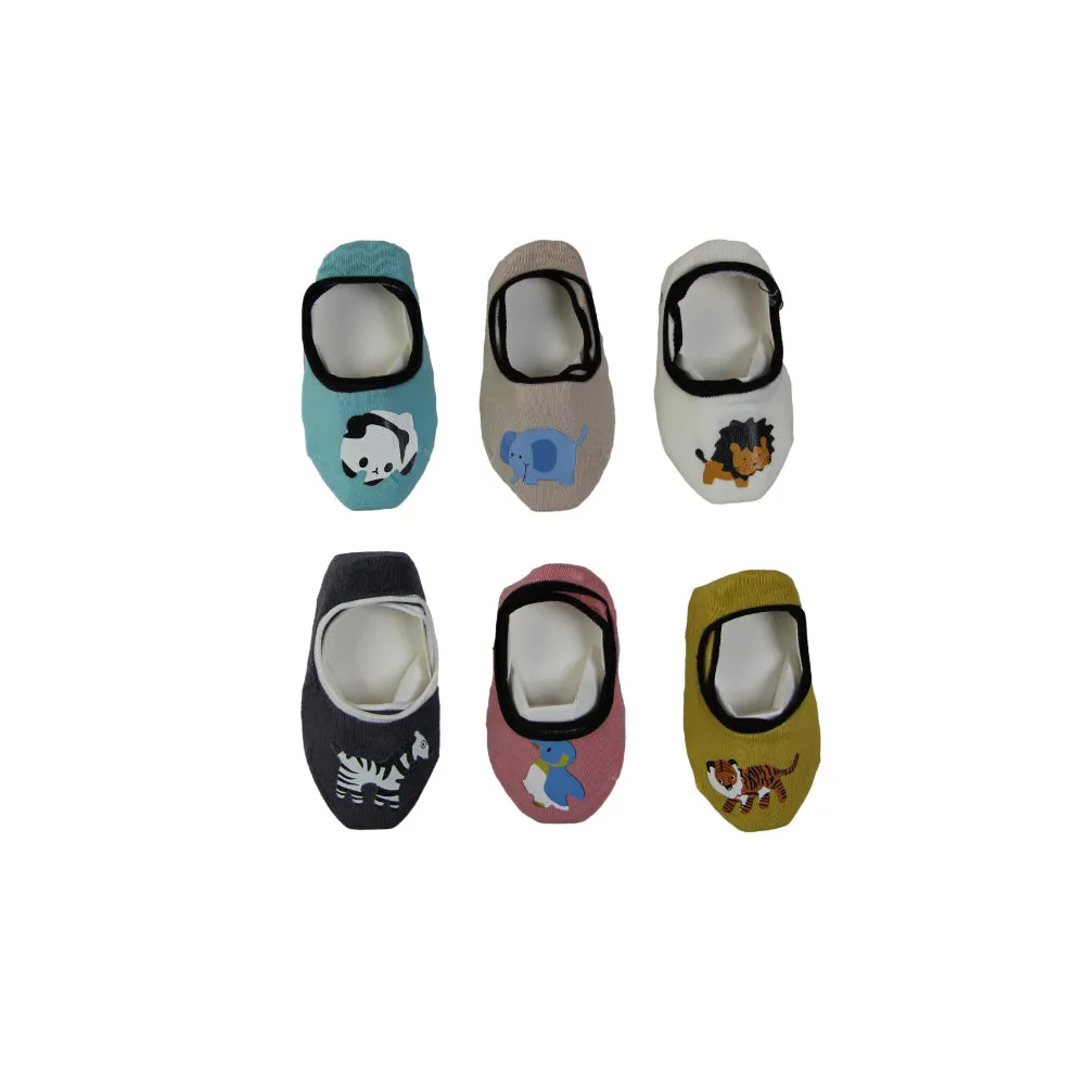 3 Pairs X Baby Kids Toddler Footlets Animals Boys Girls Cotton Anti Slip Socks