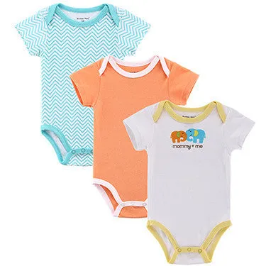 3 Pieces/lot Baby Romper Girl and Boy Short Sleeve Leopard Print Summer Clothing Set for born Next Jumpsuits & Rompers