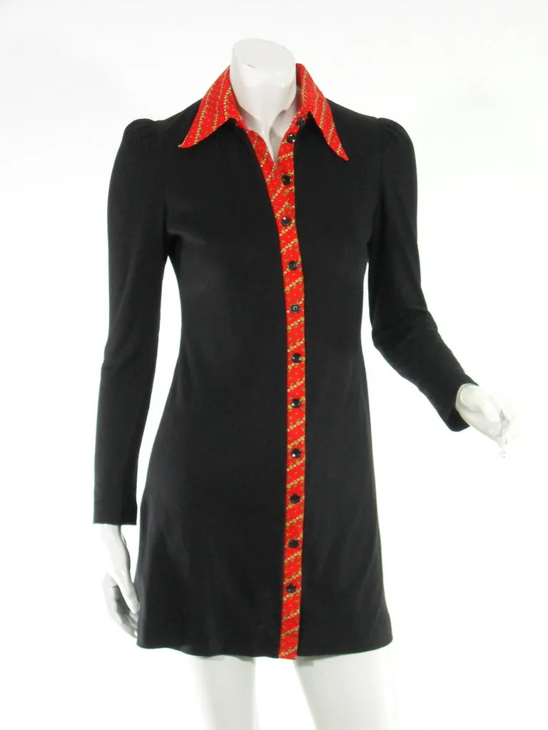 60s Black Mini Dress Young Innocent by Arpeja