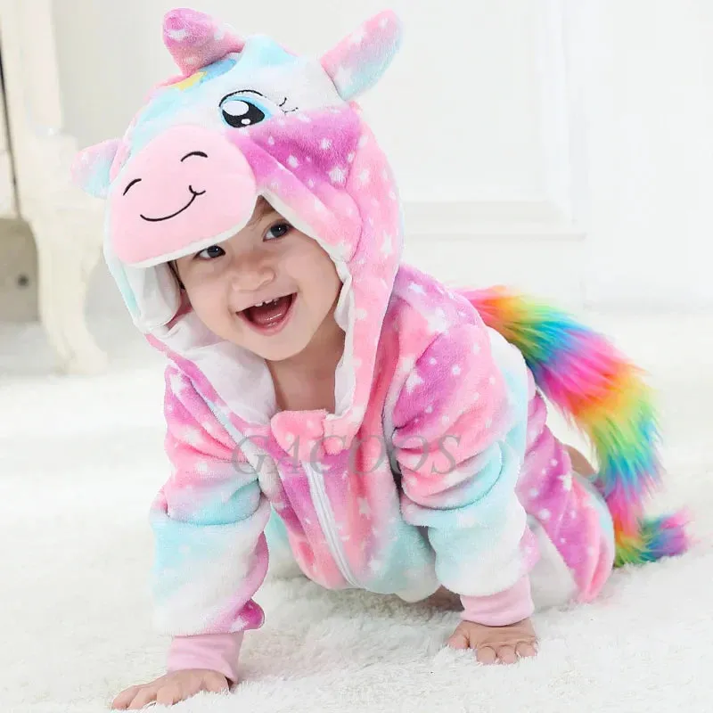 Animal Motif Baby Rompers