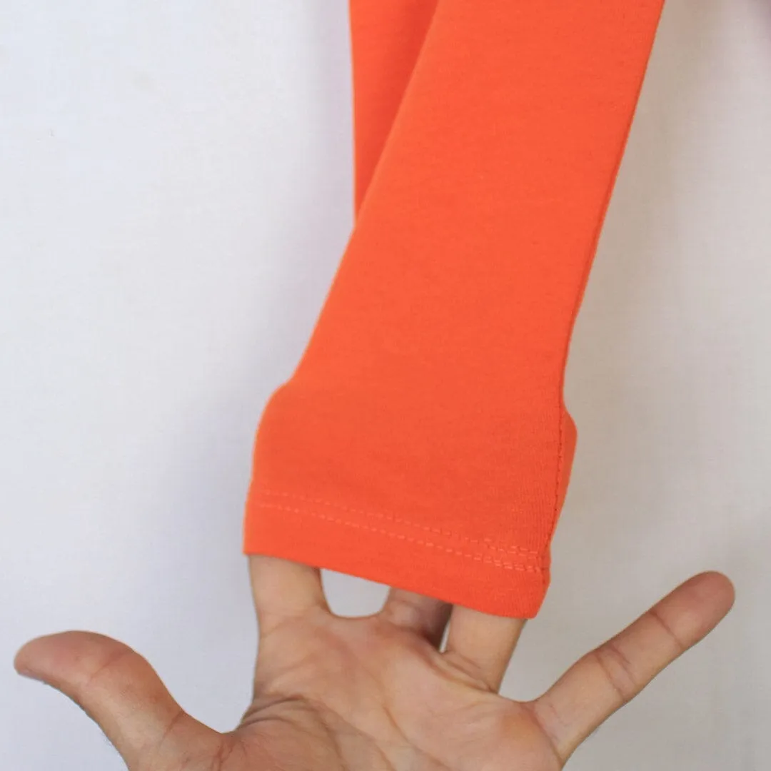 Attractive Orange Little Girl Tights