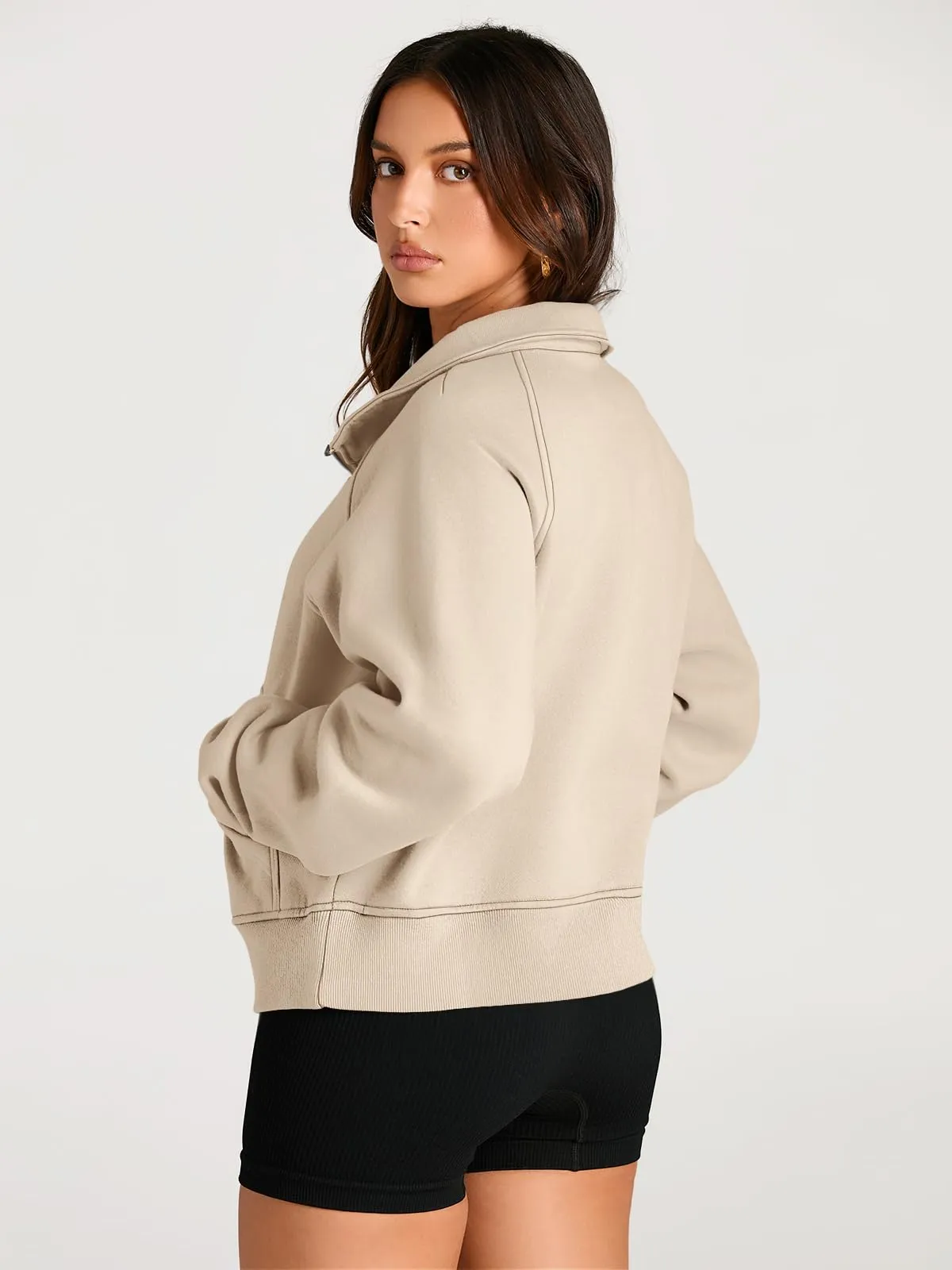 AUTOMET Womens Sweatshirts Half Zip Cropped Pullover Fleece Quarter Zipper Hoodies 2024 Fall Fashion Outfits Clothes