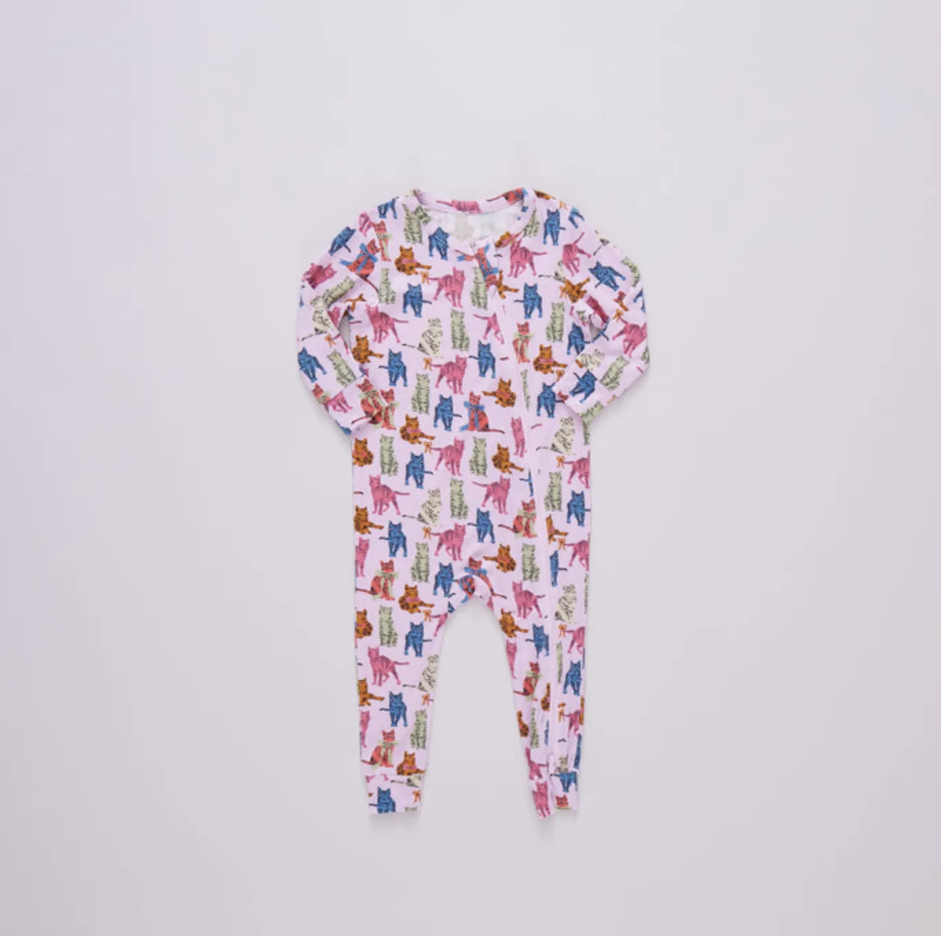 Baby Bamboo Romper - Tabby Cats