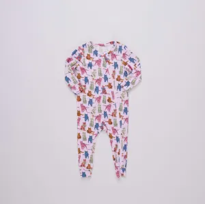 Baby Bamboo Romper - Tabby Cats