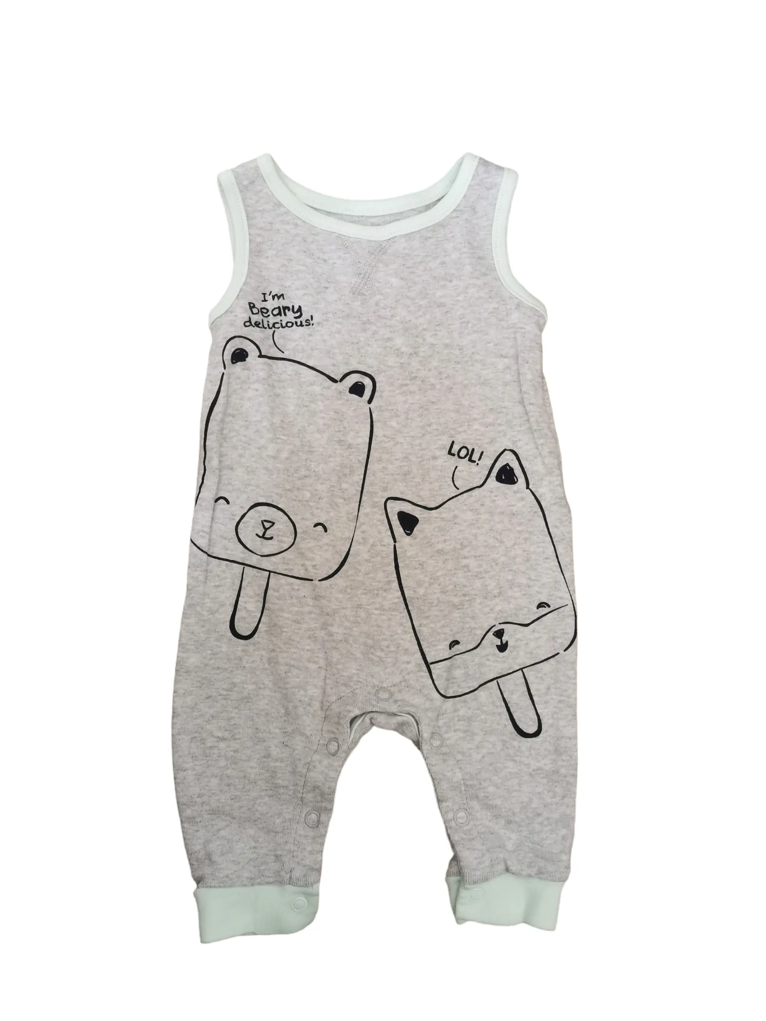 BABY BOY SIZE 0/3 MONTHS - JOE FRESH, Soft & Cute Summer Tank Romper EUC B50