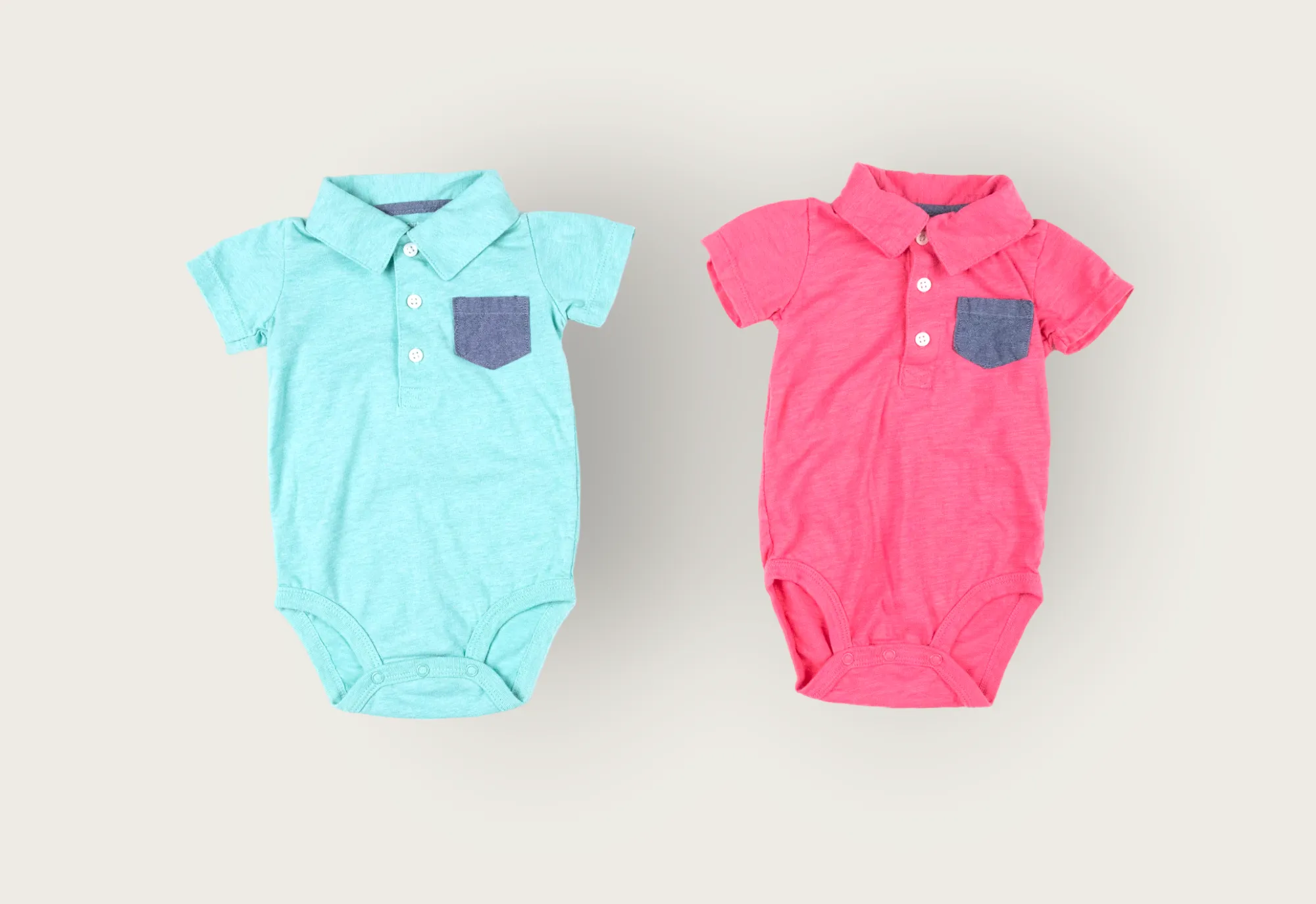 BABY BOY SIZE 12 MONTHS - CARTER'S - 2 Pack, Soft Polo Onesie Dress Tops EUC B7