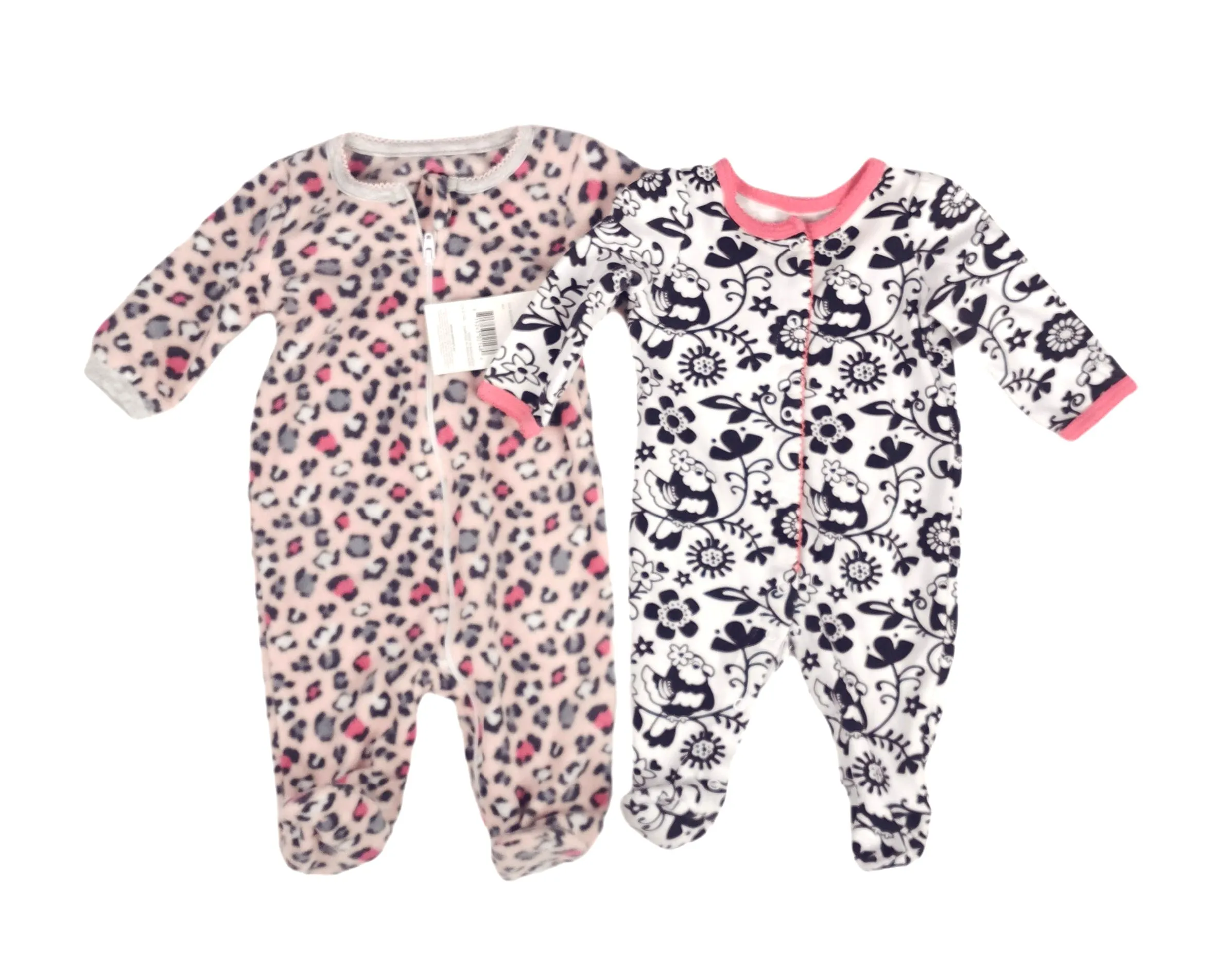 BABY GIRL SIZE 0/3 MONTHS - KOALA BABY / GEORGE, 2 Pack Graphic Onesies NWT / VGUC B20