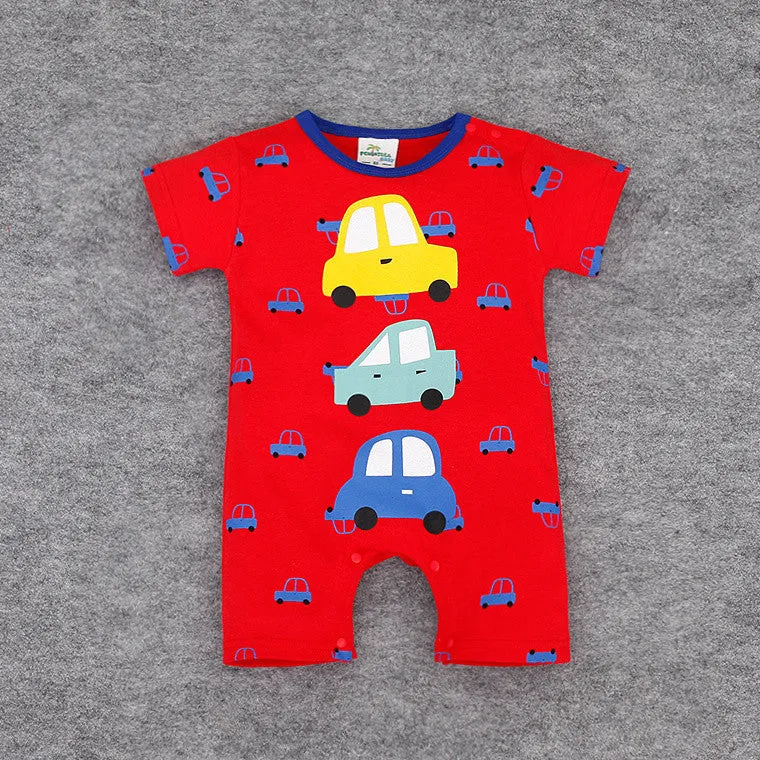 Baby Rompers Animal Cartoon Cotton Baby Wear Summer Short-Sleeved Infant Jumpsuit Boy Girl Baby Clothing born Bebe Bib Romper