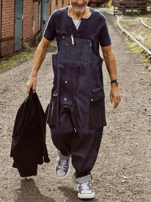 Baggy Jeans Overall with Matching Pocket