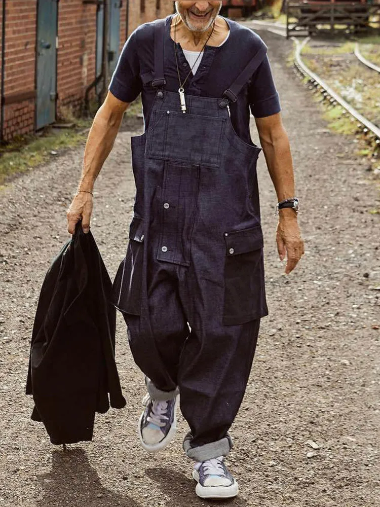 Baggy Jeans Overall with Matching Pocket