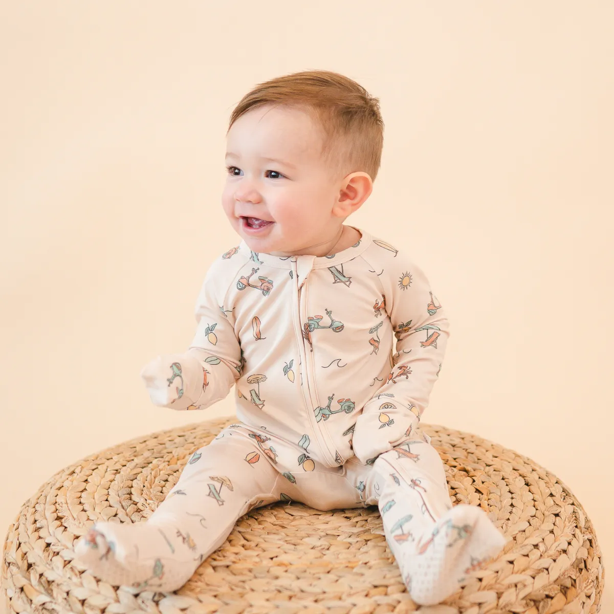 Bamboo 2-Way Convertible Zip Romper | Summer Vibes (0-24m)