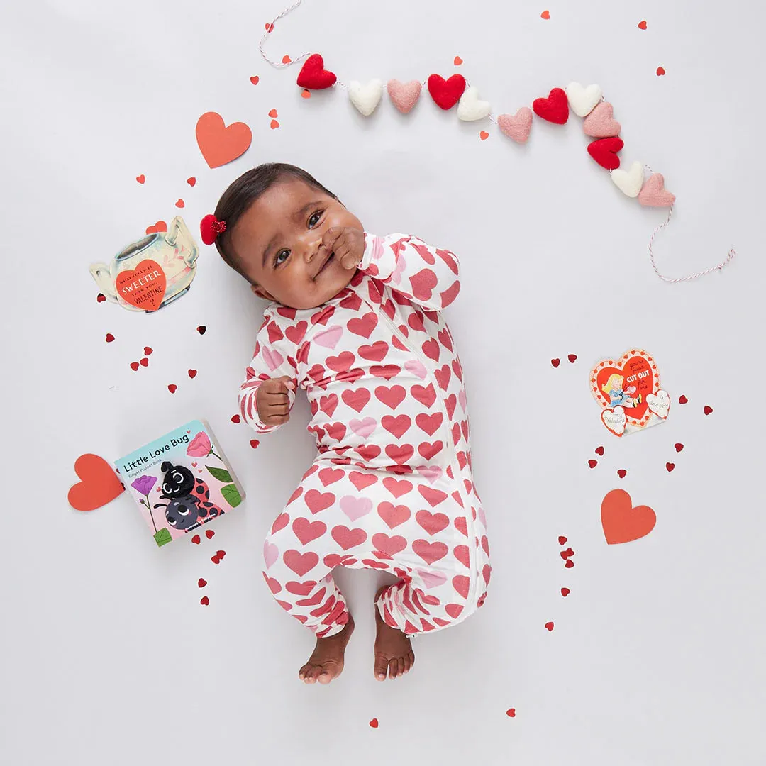 Bamboo Romper-Tiny Hearts