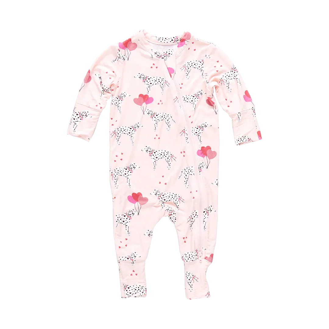 Bamboo Romper-Valentines Dalmatians