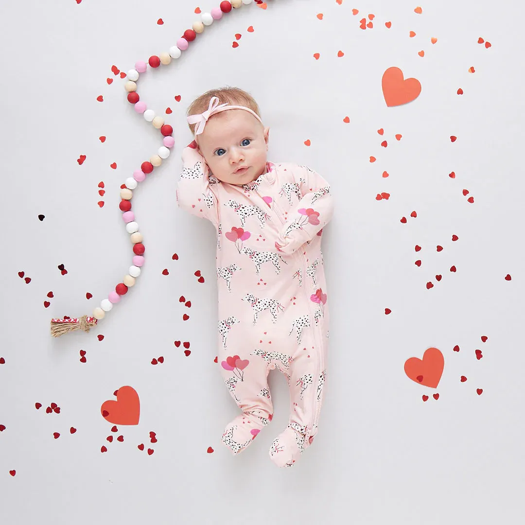 Bamboo Romper-Valentines Dalmatians