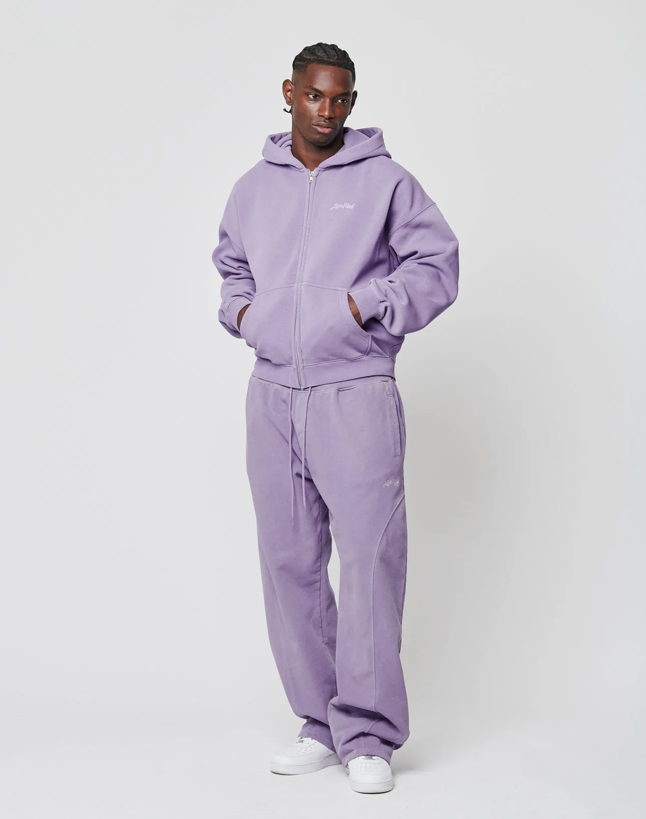 Basic Script Hooded Zip