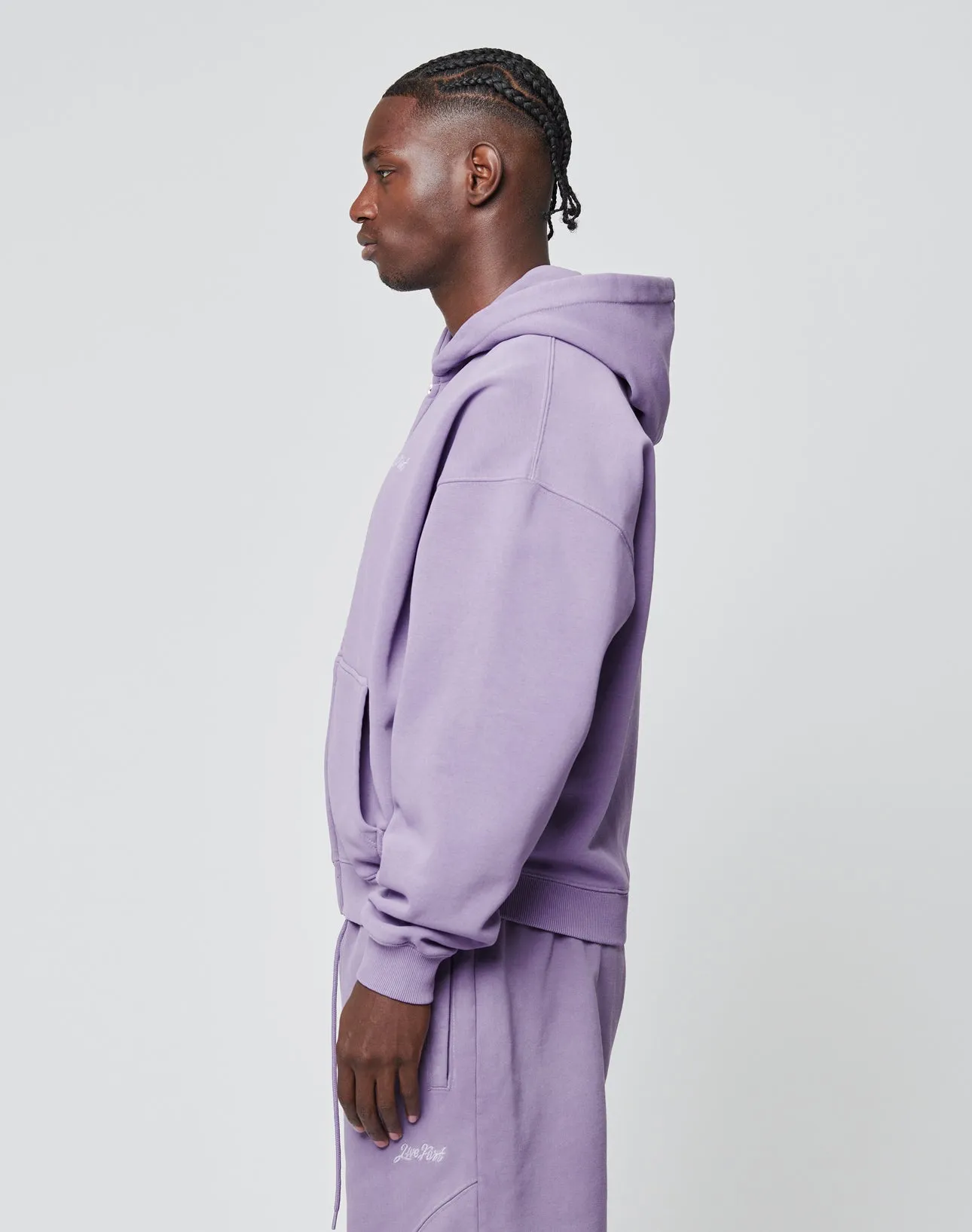 Basic Script Hooded Zip