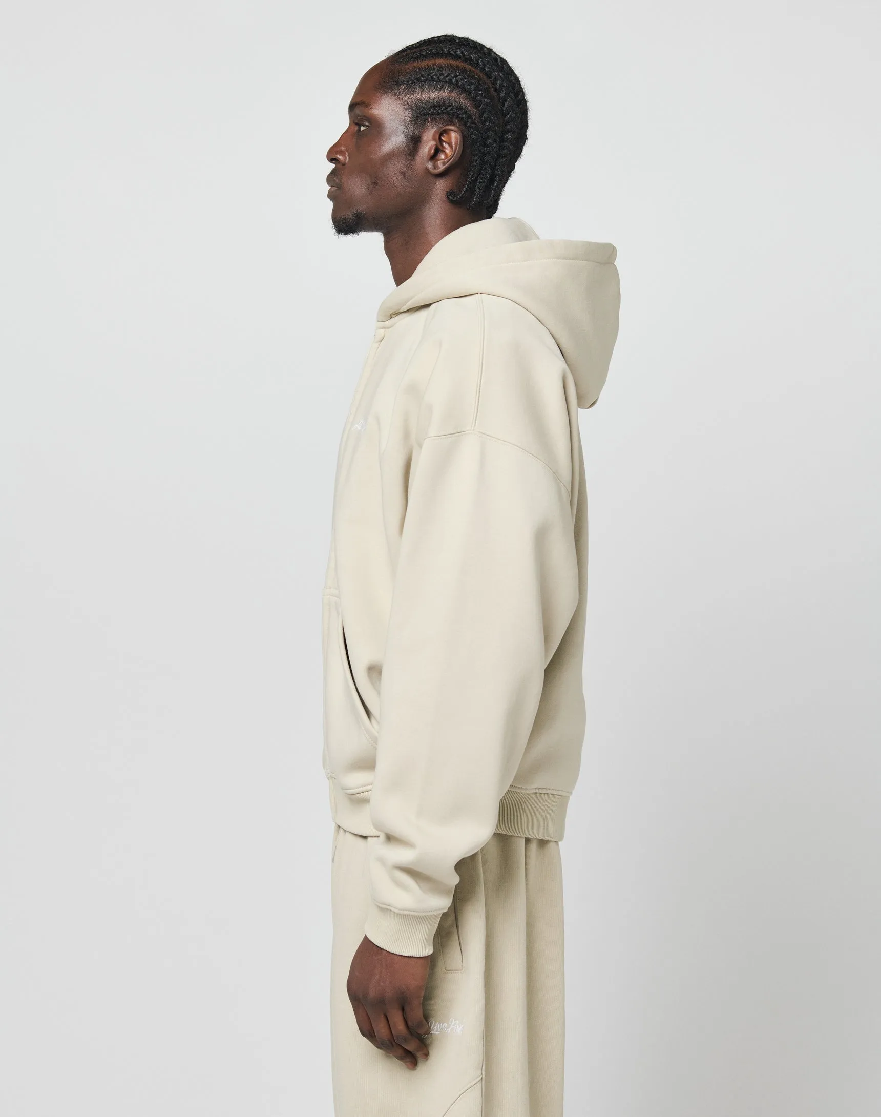 Basic Script Hooded Zip