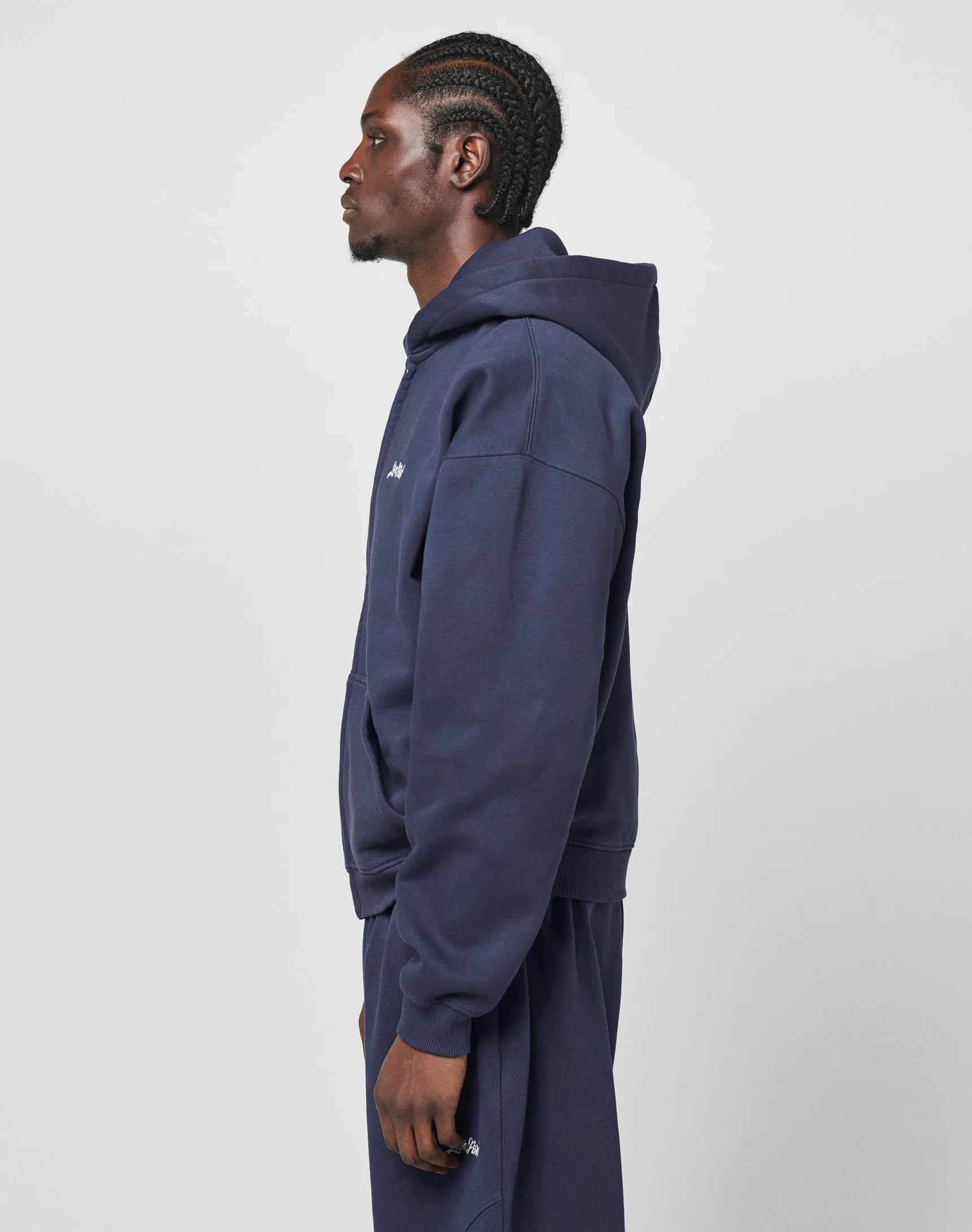 Basic Script Hooded Zip