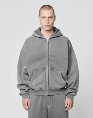 Basic Script Hooded Zip