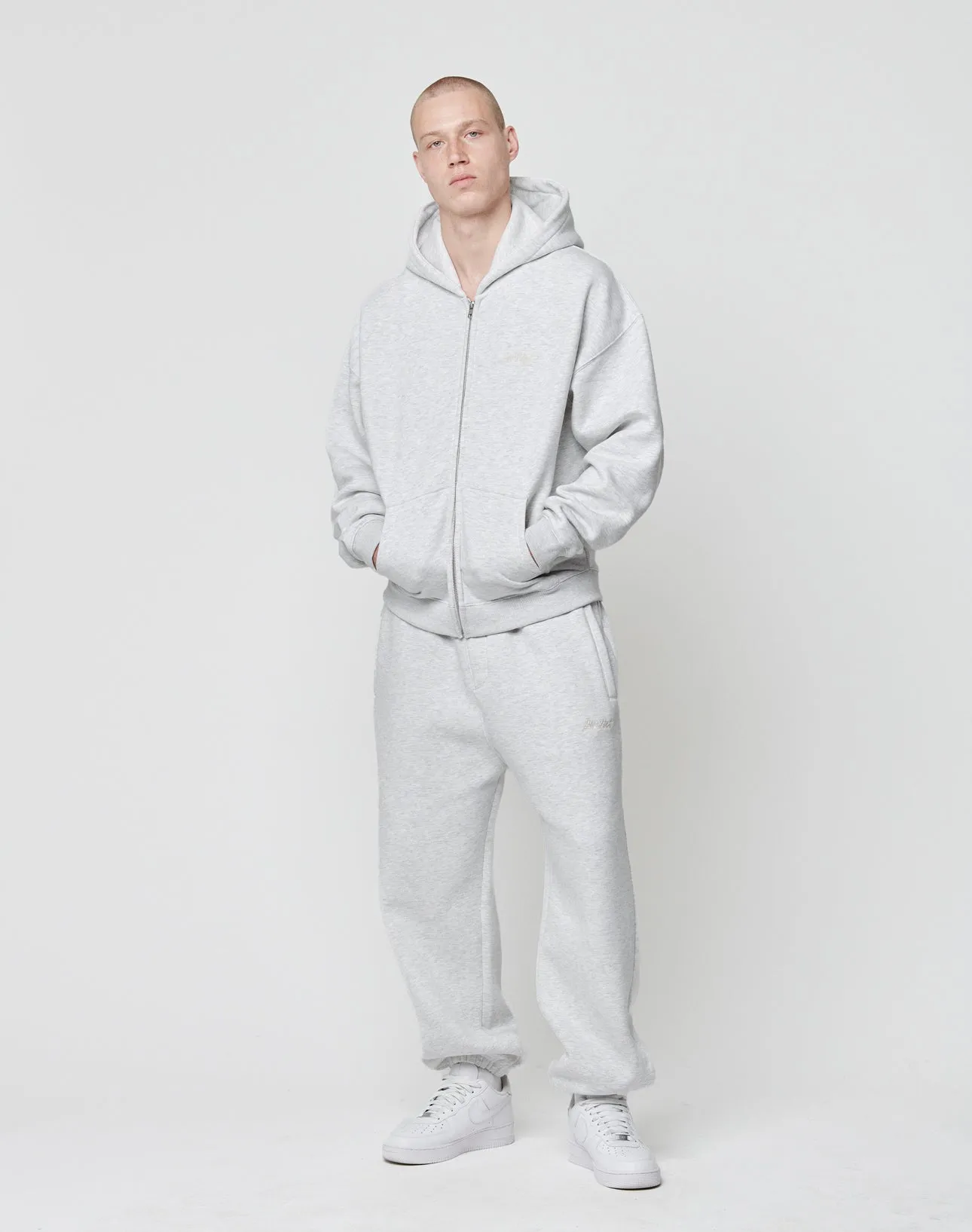 Basic Script Hooded Zip