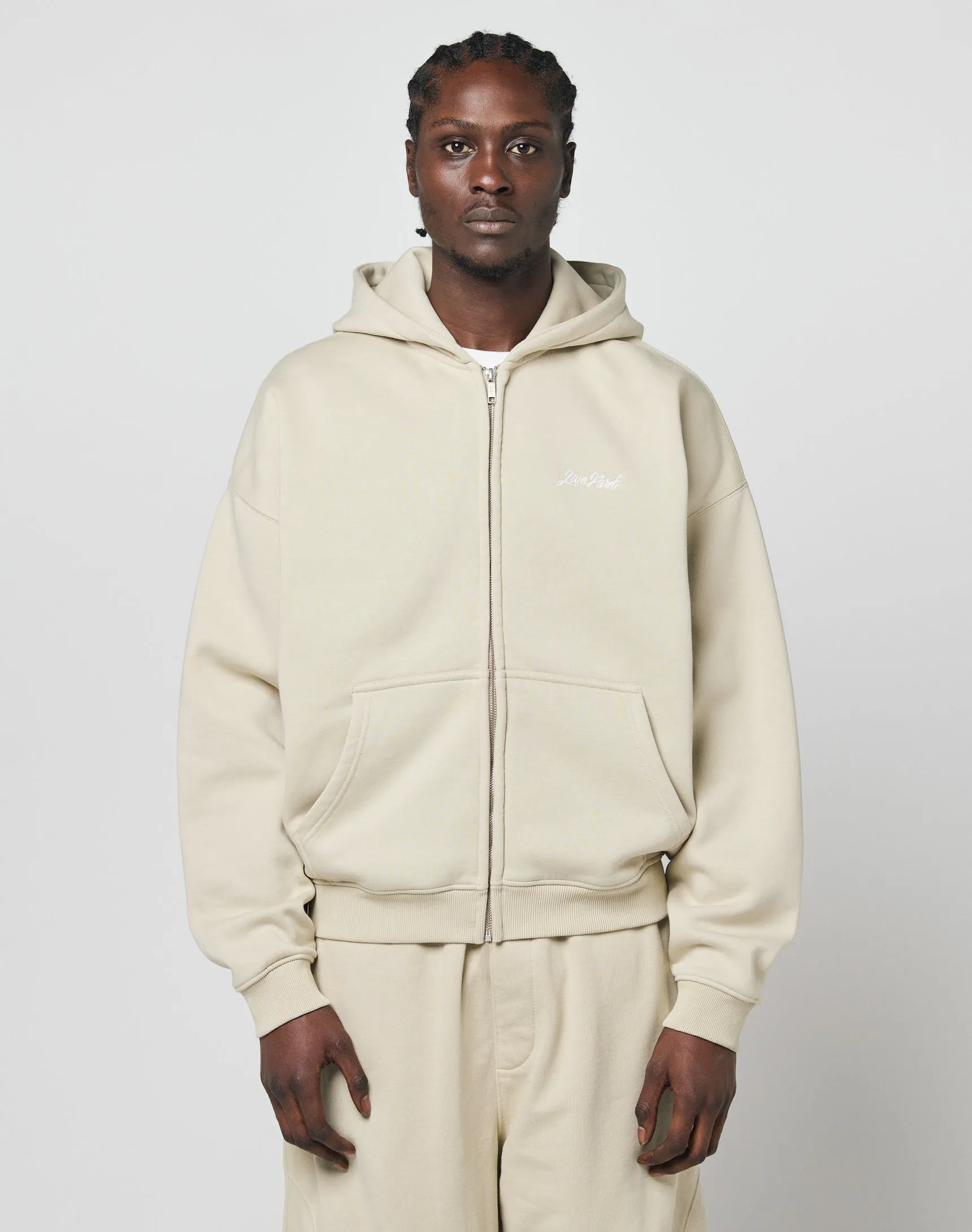 Basic Script Hooded Zip