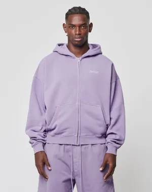 Basic Script Hooded Zip
