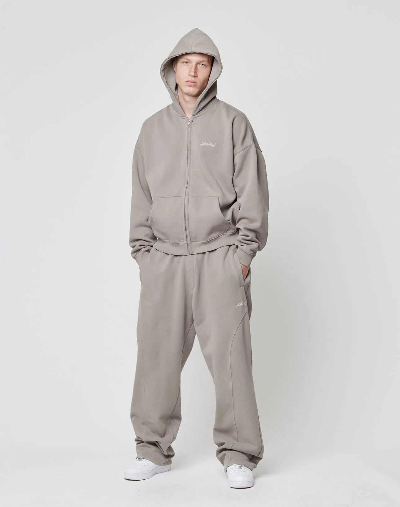 Basic Script Hooded Zip