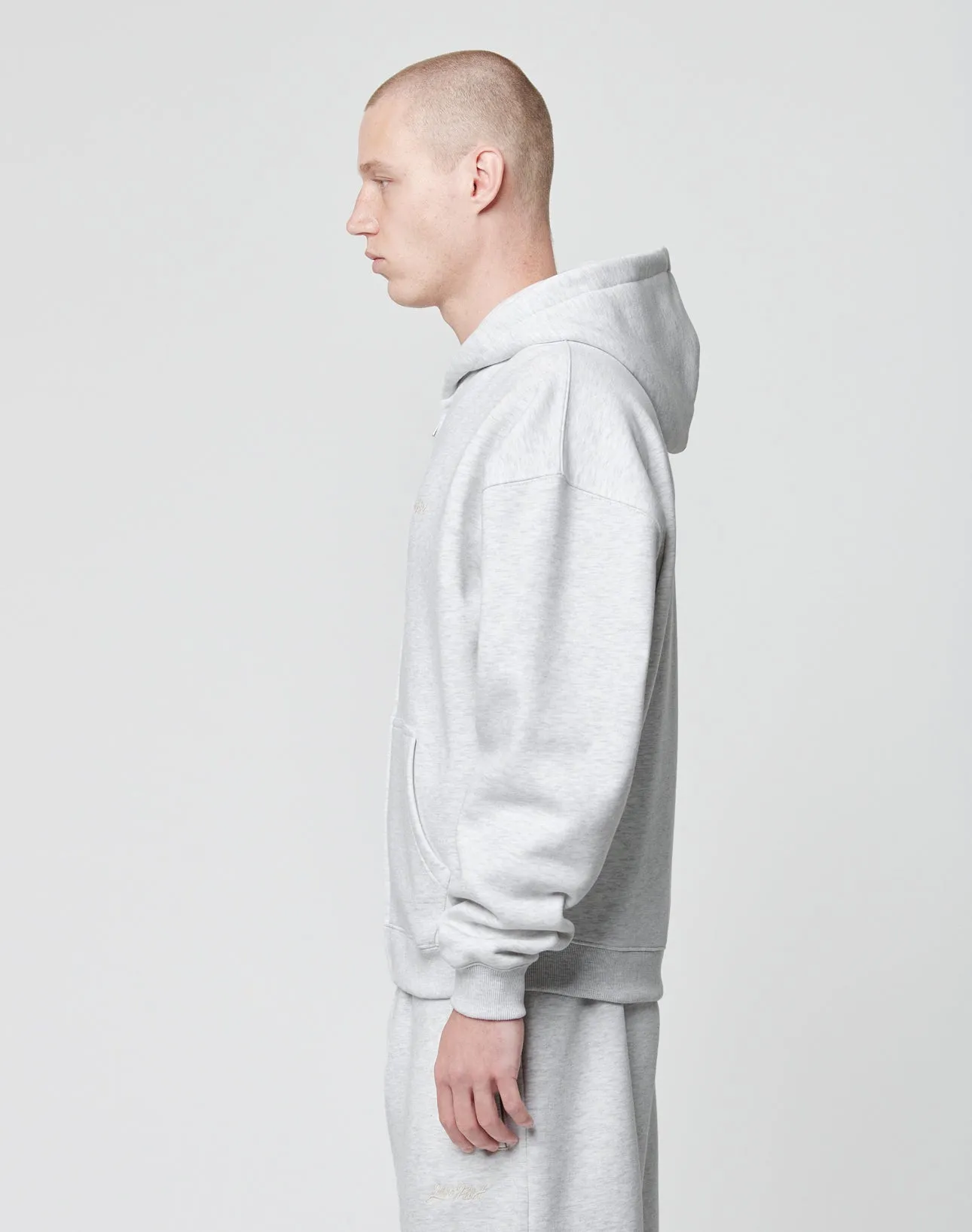 Basic Script Hooded Zip