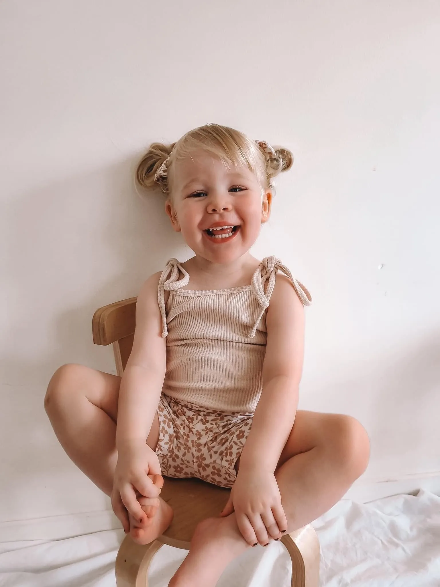 BASICS Tie Shoulder Bodysuit - Almond