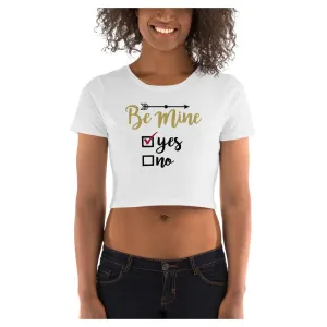 Be Mine Checkbox Crop Tee
