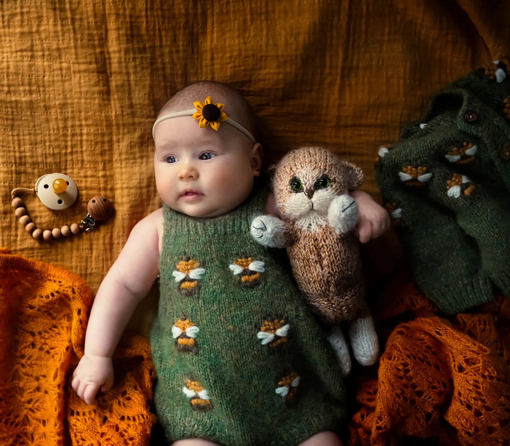 Bee romper | Moss Green