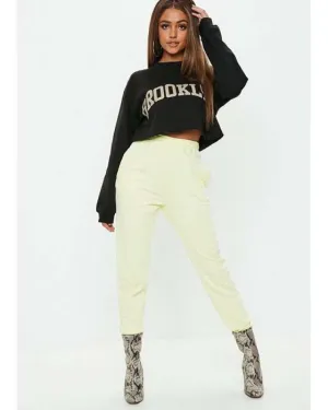 BLACK BROOKLYN CROPPED SWEATSHIRT FOR womens