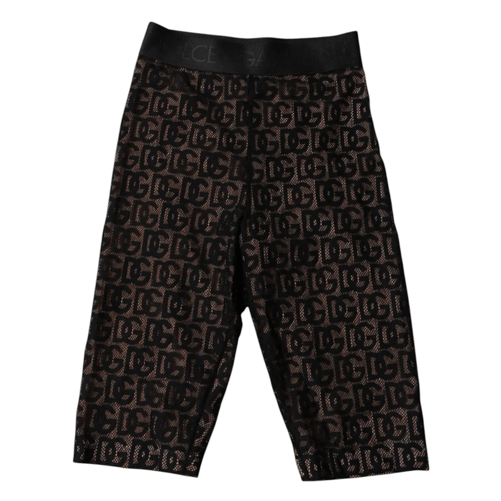 Black Logo Monogram Cropped Tights Underwear