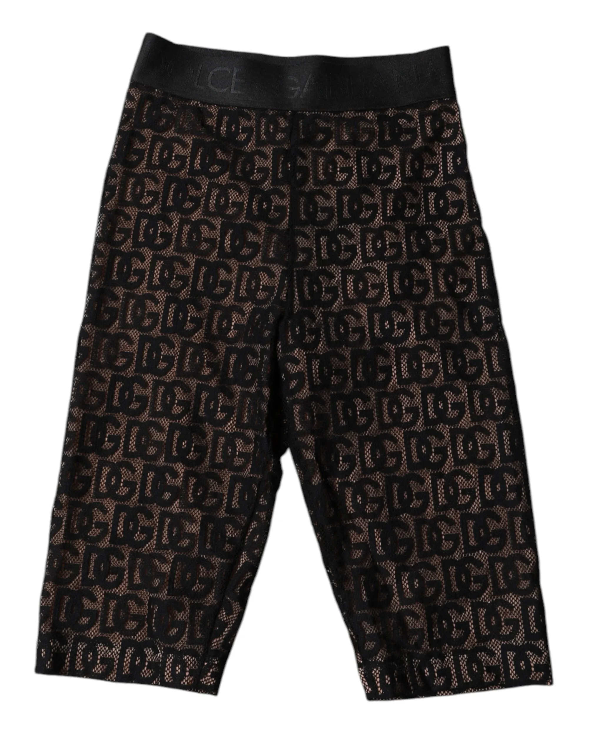 Black Logo Monogram Cropped Tights Underwear
