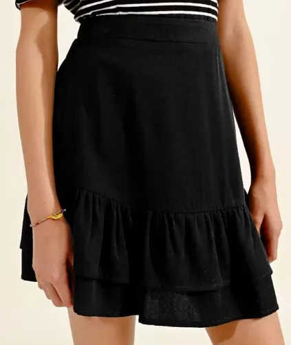 Black Ruffle Skirt