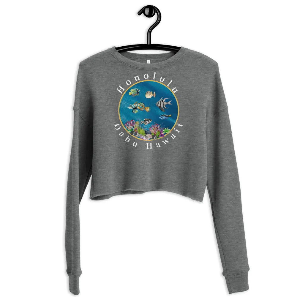 Blue Lagoon Crop Sweatshirt