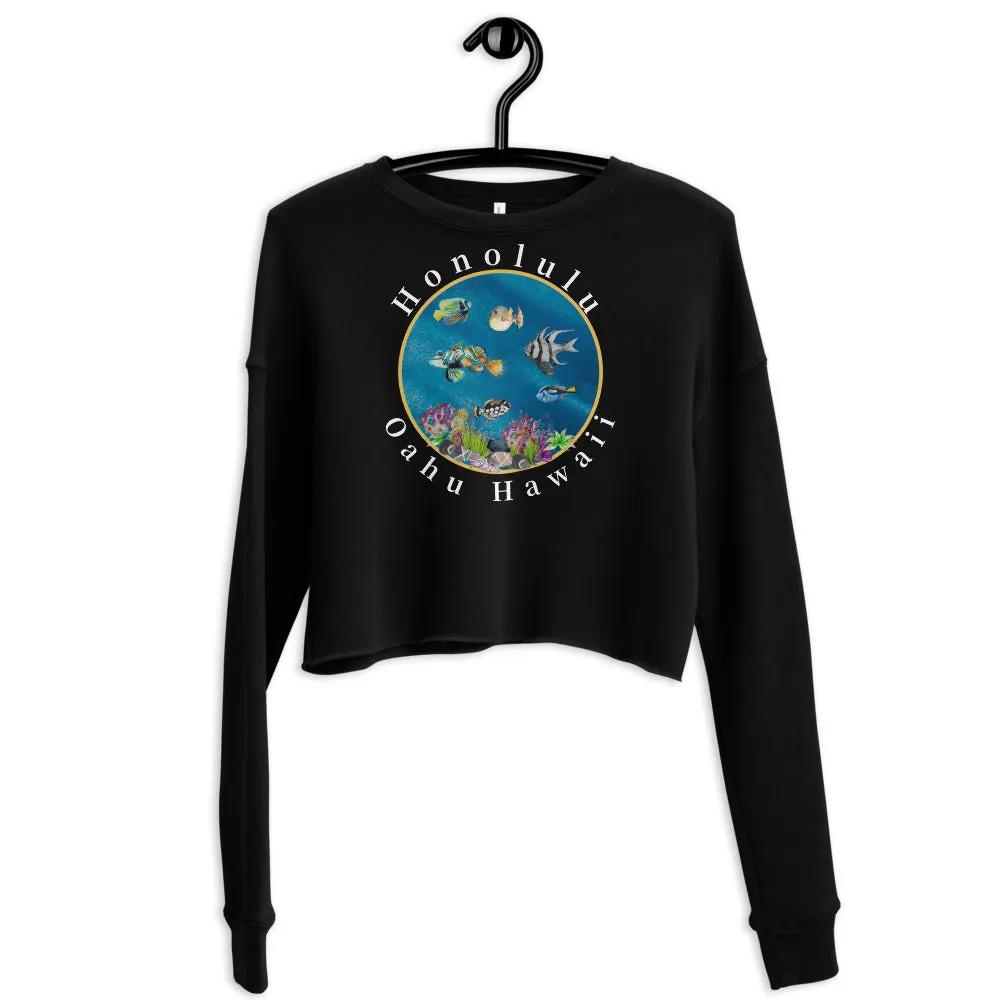 Blue Lagoon Crop Sweatshirt