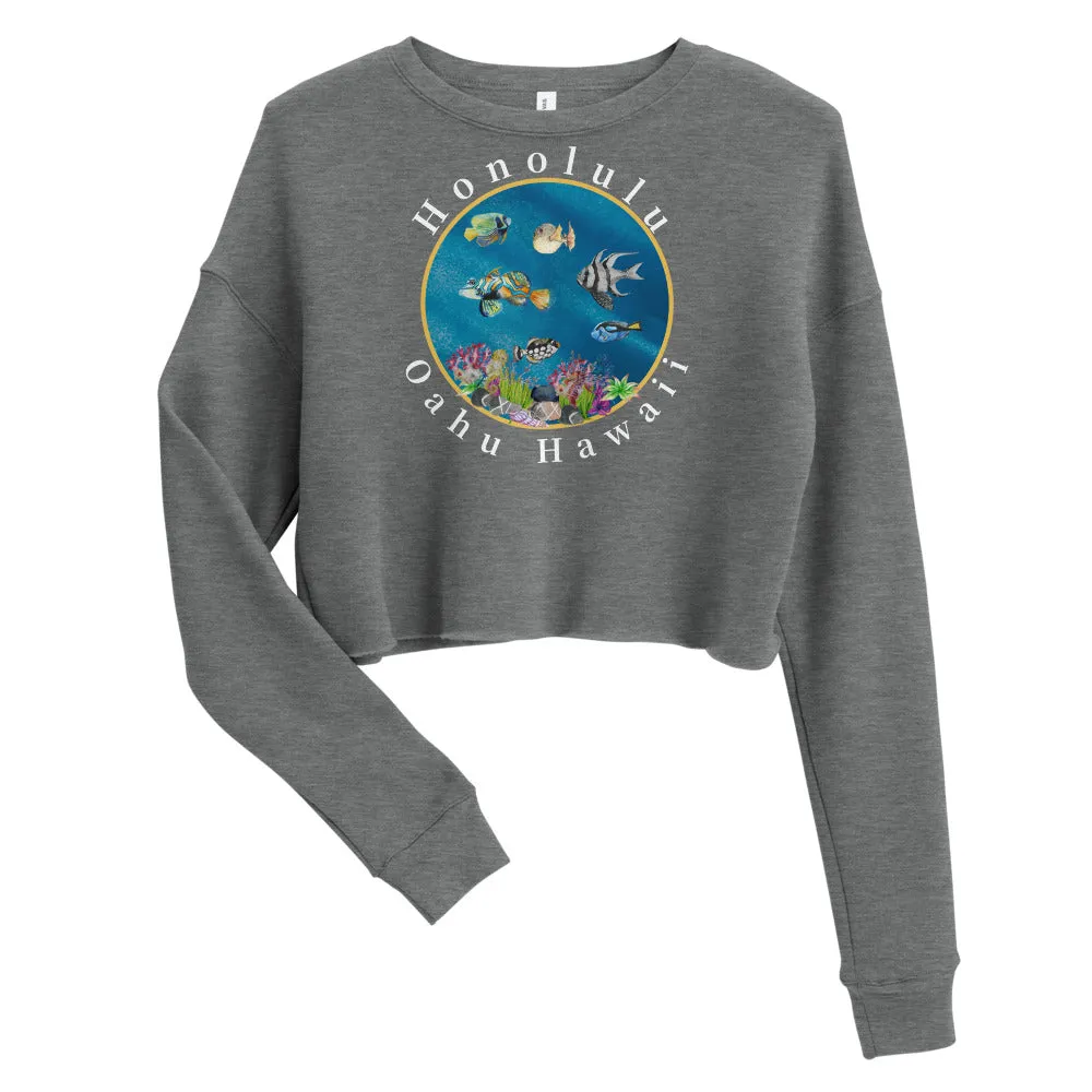 Blue Lagoon Crop Sweatshirt