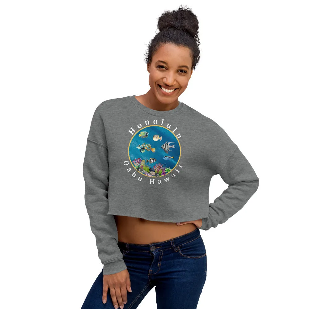 Blue Lagoon Crop Sweatshirt