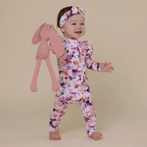 Blushing Beauty Organic Snugglesuit Convertible Romper with Frill