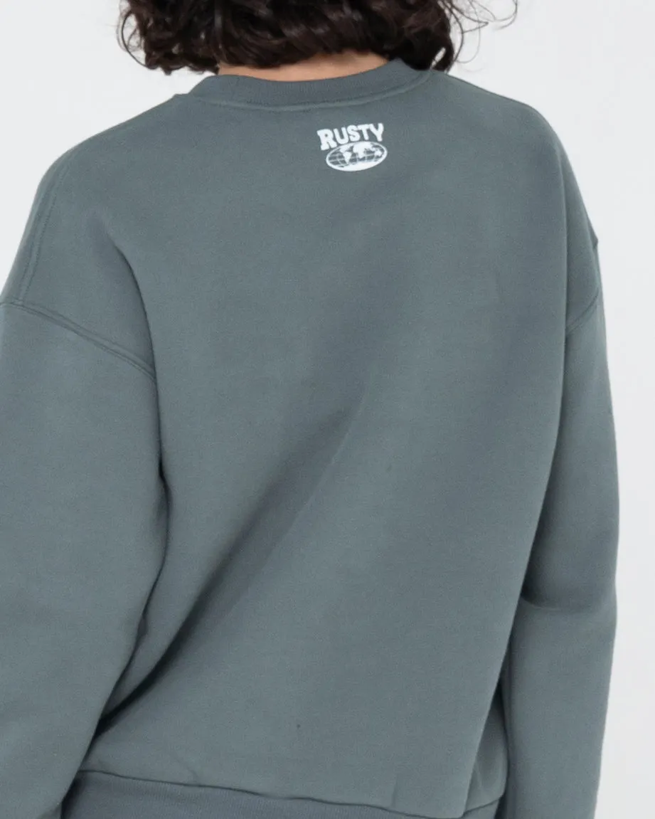 BUSY LIVING RELAXED CREW FLEECE