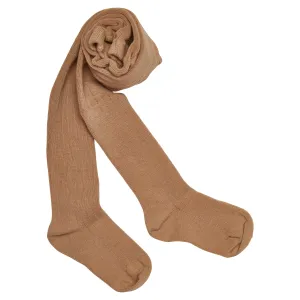 CAMEL RIBBED TIGHTS