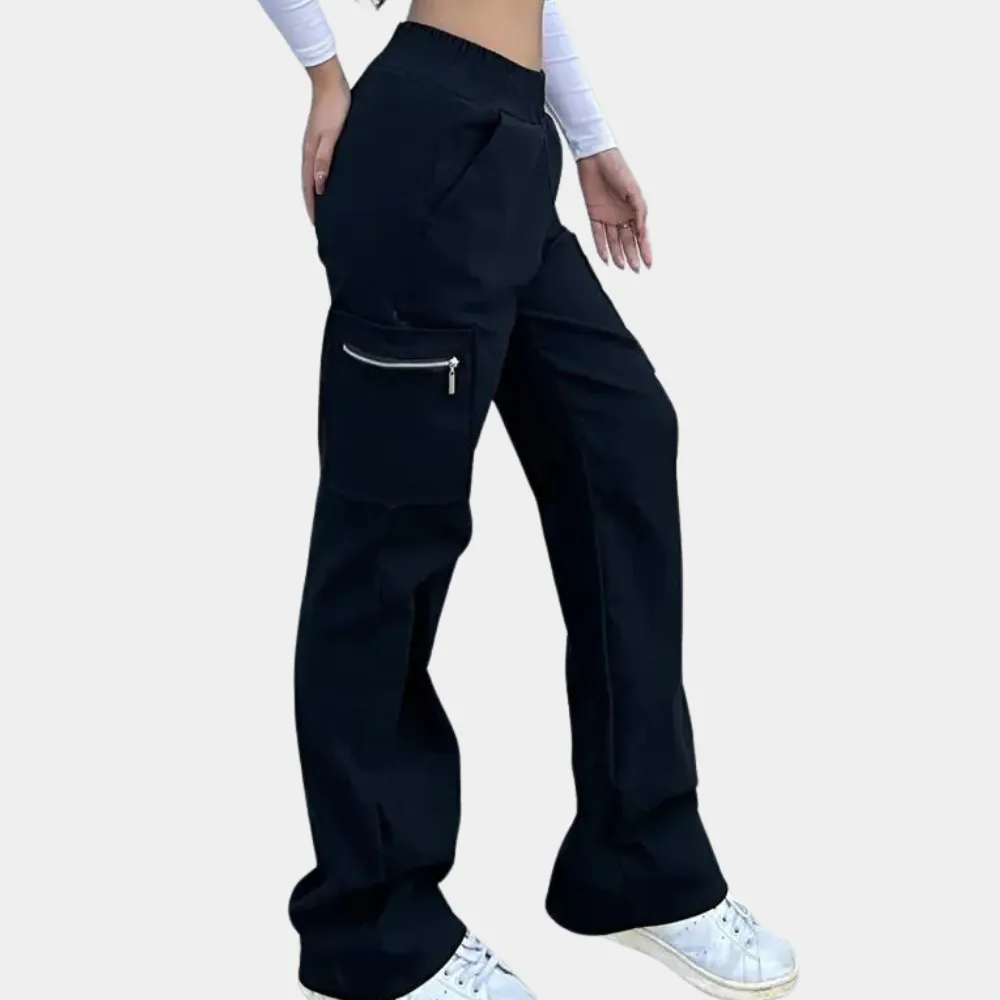 Cargo Pants – Zipper Pocket Detail – Sporty Casual Look