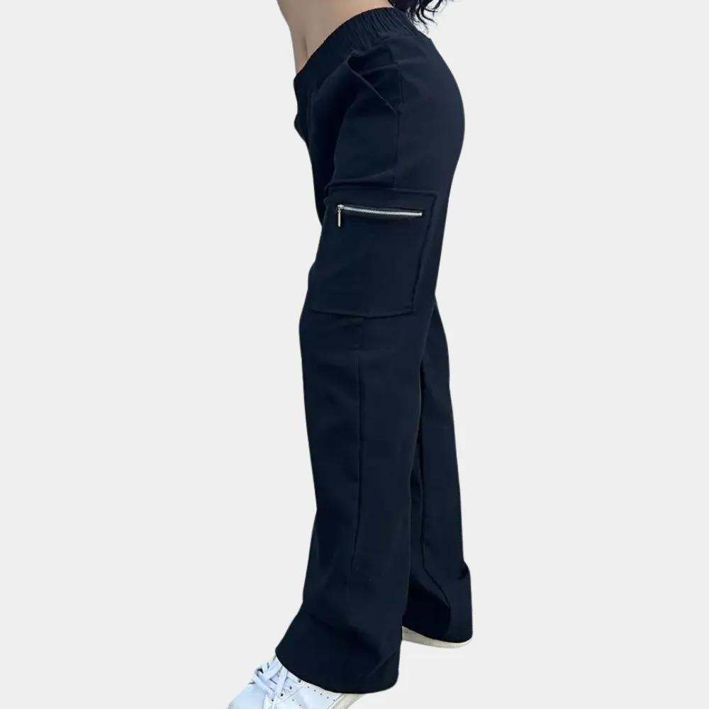 Cargo Pants – Zipper Pocket Detail – Sporty Casual Look