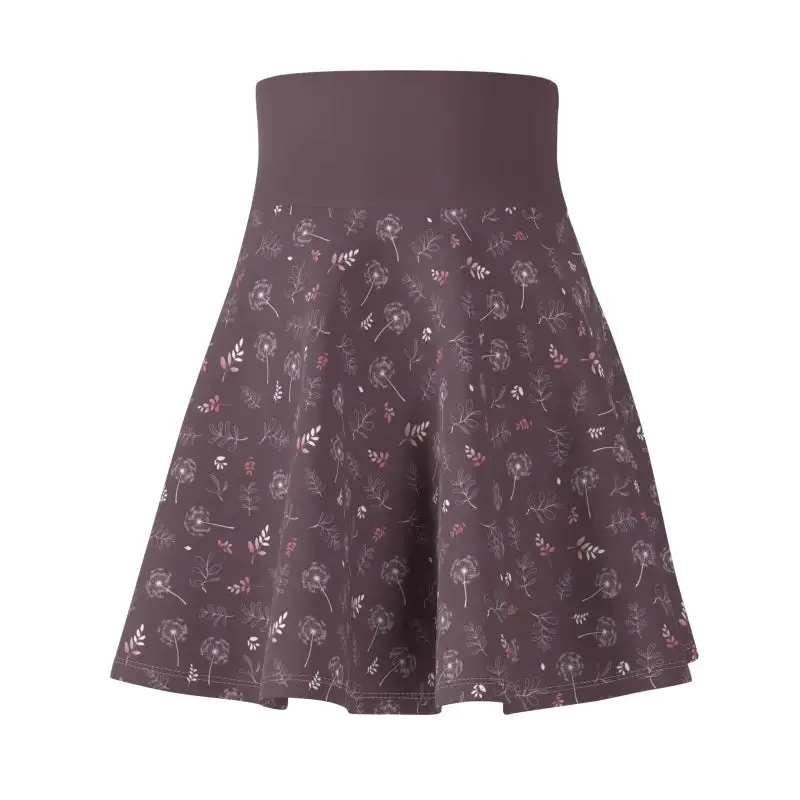Chic Dandelions Skater Skirt for Effortless Style